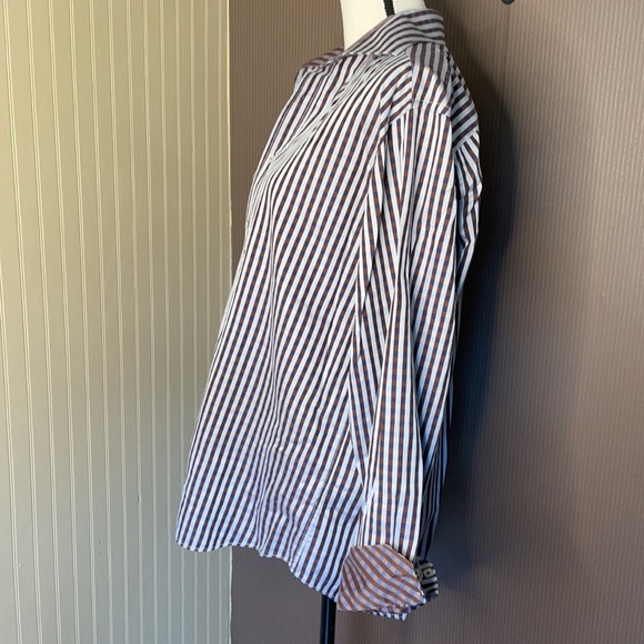 Bugatchi long sleeve casual button down shirt size large blue,brown - Picture 4 of 8